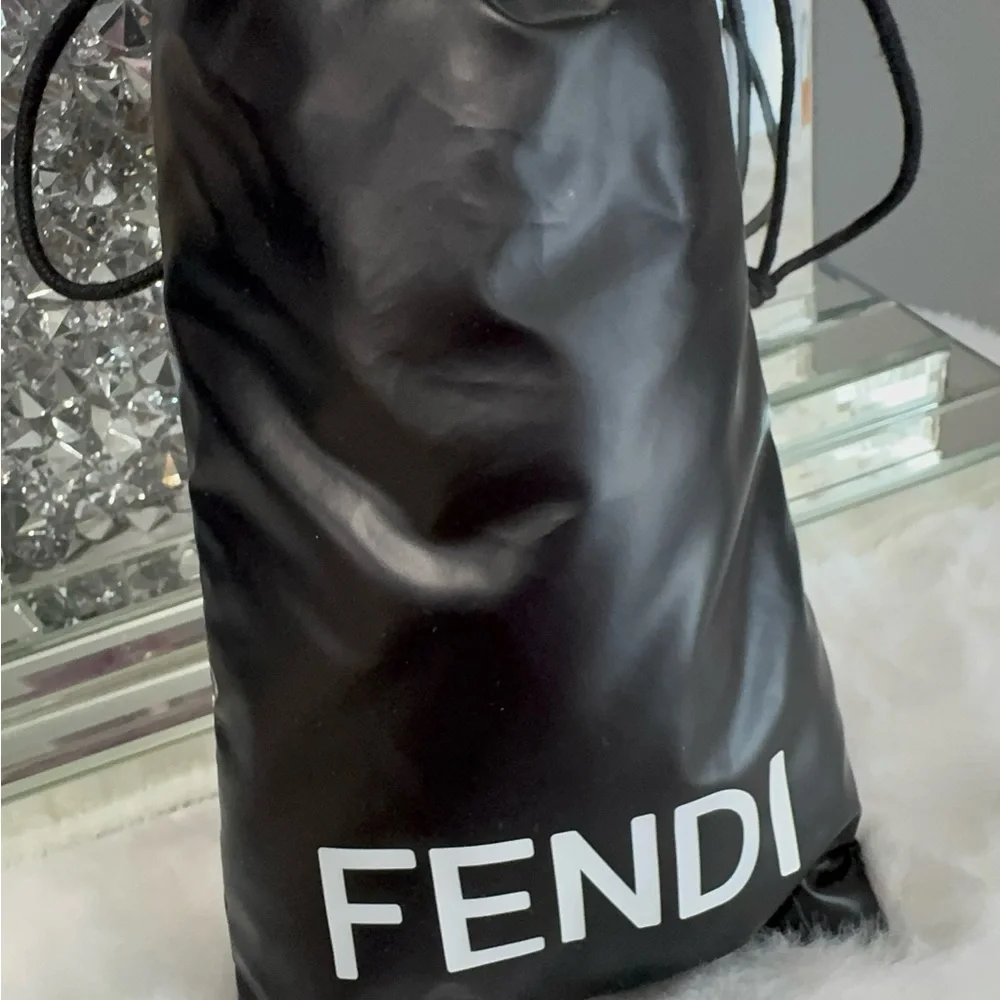 FENDI Embellished O'Clock Logo Acetate Rectangle Sunglasses 💯 authentic - Picture 11 of 11
